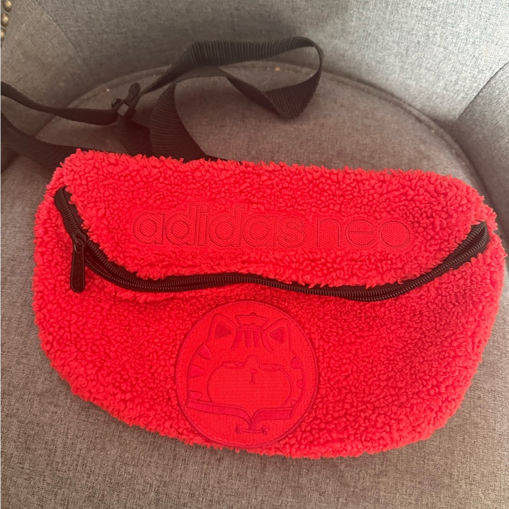 adidas Neo Red Fleece Crossbody Bag